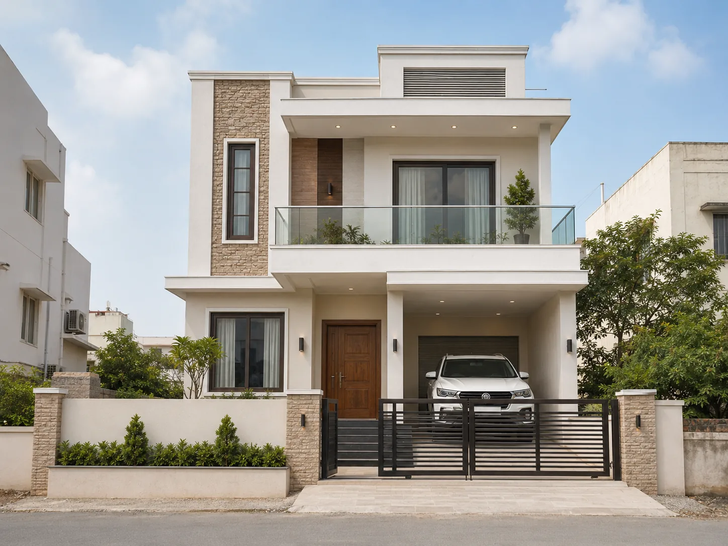 Completed independent villa construction project by premium home builders in Bangalore
